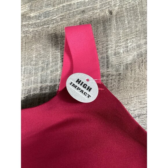 Duluth Trading Womens High Impact Sports Bra Size 12 Pink Adjustable NWT - Picture 2 of 8